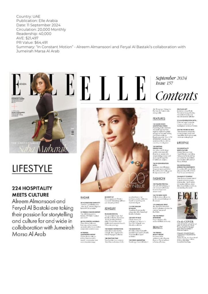 CUT in Elle Arabia | Jumeirah Marsa Al Arab